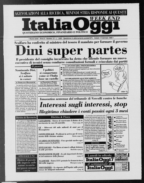 Italia oggi : quotidiano di economia finanza e politica